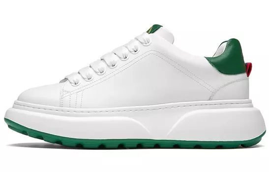 Стильные мужские кеды для скейтбординга с низким верхом, белые/зеленые Roberta Di Camerino