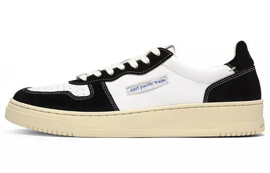 Стильные мужские кеды для скейтбординга с низким верхом черного/белого цвета East Pacific Trade