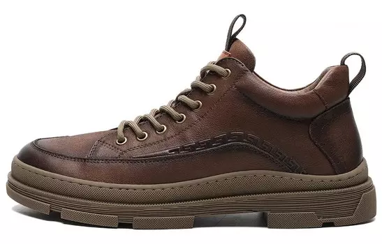 Стильные мужские кеды для скейтбординга с высоким верхом коричневого цвета C°Banner