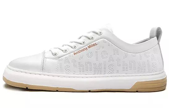 Стильные мужские кроссовки для скейтбординга с низким верхом белого цвета Anthony Miles