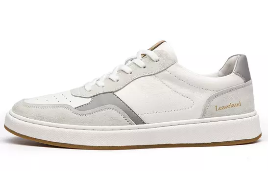 Стильные мужские кроссовки для скейтбординга с низким верхом белого цвета Leaveland