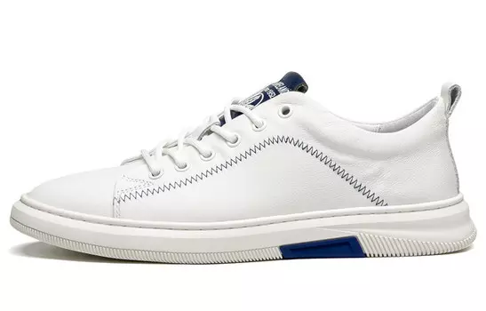 Стильные мужские кроссовки для скейтбординга с низким верхом белого цвета Leaveland