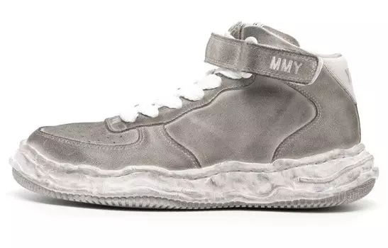 Стильные мужские кроссовки для скейтбординга, серые, средней высоты Mihara Yasuhiro