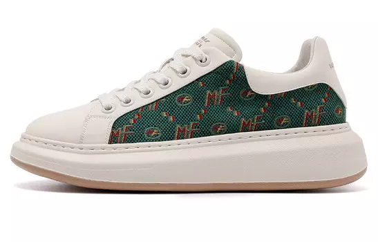 Стильные мужские туфли для скейтбординга с низким верхом Fairwhale, бежевый/зеленый