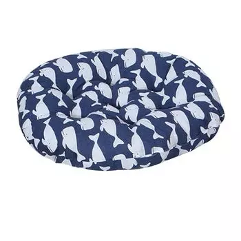 Стильные офисные стулья с принтом для дома, сиденье, мягкая круглая хлопково-льняная подушка, подушка для кошек, белая Stuttg, мультиколор