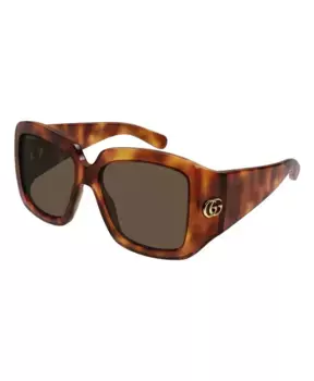 Стильные солнцезащитные очки gg1402s Gucci, коричневый