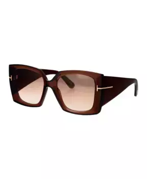 Стильные солнцезащитные очки Jacqueta на лето. Tom Ford, коричневый