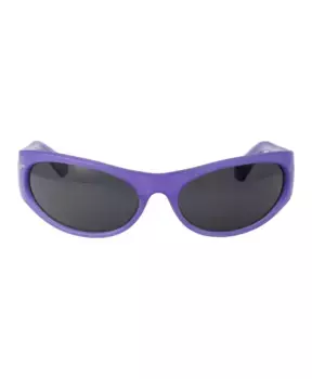 Стильные солнцезащитные очки Napoli на лето Off White, фиолетовый