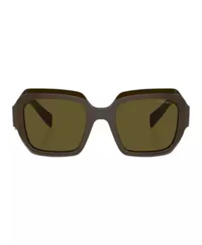 Стильные солнцезащитные очки оверсайз e Prada, коричневый