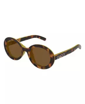 Стильные солнцезащитные очки с цветовым кодом. Gucci, коричневый