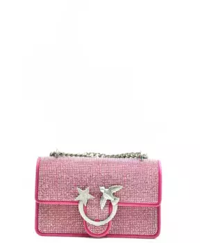 Стильные сумки через плечо Pinko, розовый
