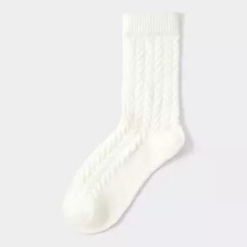 Стильные тепловые носки GU, белый