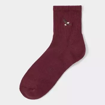 Стильные теплые носки до щиколотки GU, вино