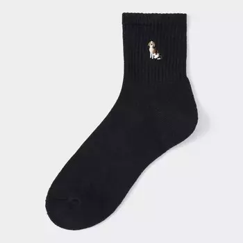 Стильные теплые носки до щиколотки GU, черный