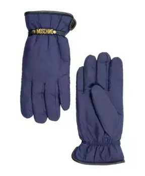 Стильные теплые перчатки Moschino, синий