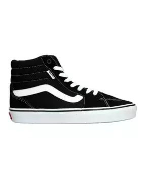 Стильные высокие кожаные кроссовки Vans, черный