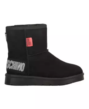 Стильные замшевые ботильоны. Love Moschino, черный