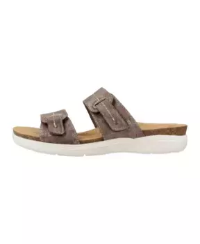 Стильные женские босоножки на плоской подошве. Clarks, серый