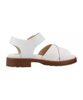 Стильные женские босоножки на плоской подошве. Clarks, белый