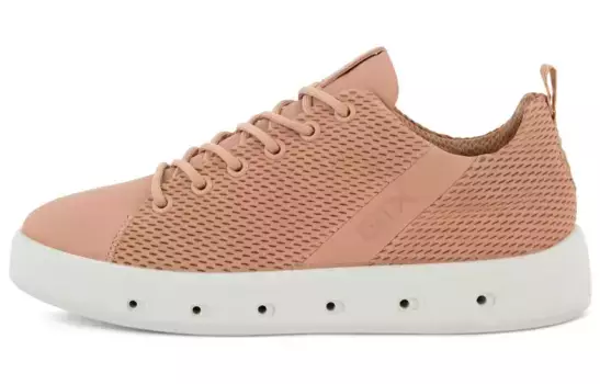 Стильные женские кеды для скейтбординга с низким верхом розового цвета Ecco