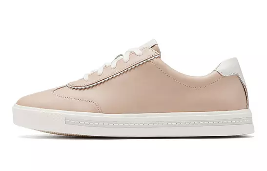 Стильные женские кеды для скейтбординга с низким верхом розового цвета Clarks