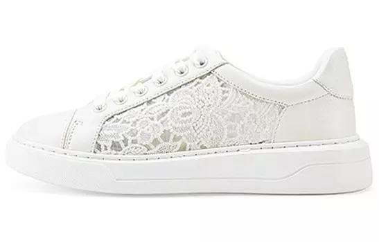 Стильные женские кеды для скейтбординга с низким верхом белого цвета D:Fuse Scandinavia