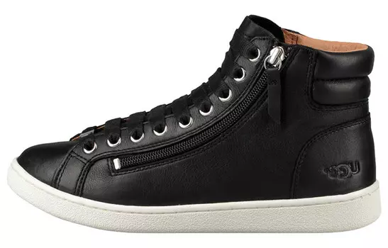 Стильные женские кеды для скейтбординга с высоким верхом черного цвета Ugg