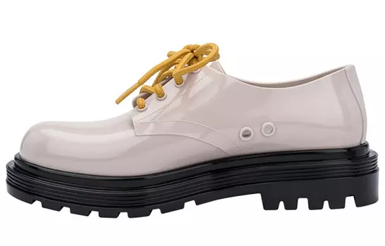 Стильные женские кеды для скейтбординга с низким верхом бежевого/черного цвета Melissa