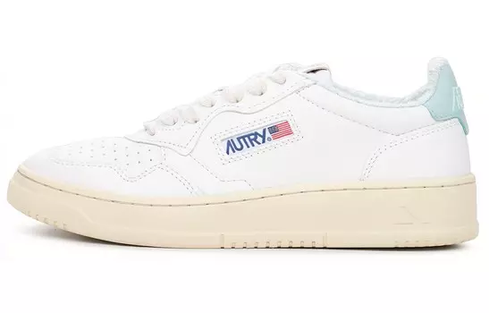 Стильные женские кеды для скейтбординга с низким верхом, белые/королевские синие Autry