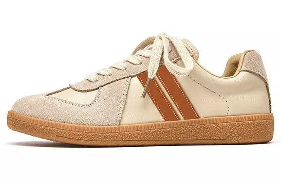 Стильные женские кеды для скейтбординга с низким верхом, абрикосово-бежевого цвета Beau Today