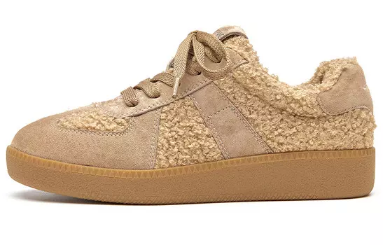 Стильные женские кеды для скейтбординга с низким верхом бежевого цвета Beau Today