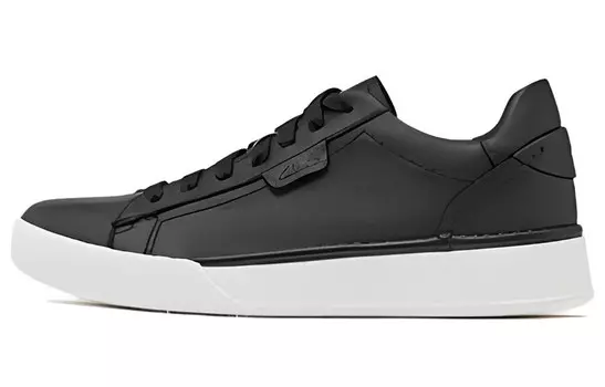 Стильные женские кеды для скейтбординга с низким верхом черного цвета Clarks