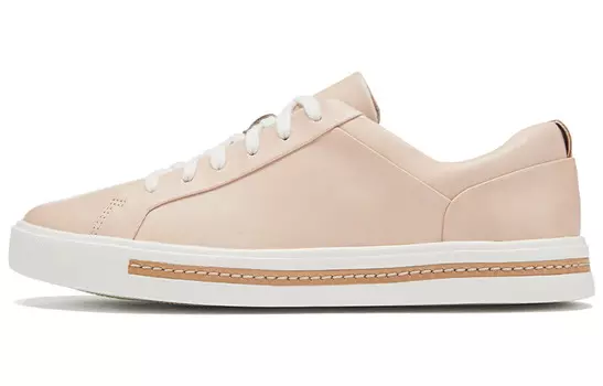 Стильные женские кеды для скейтбординга с низким верхом розового цвета Clarks