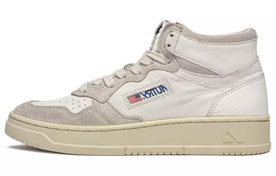 Стильные женские высокие кроссовки для скейтбординга, белые/серые Autry