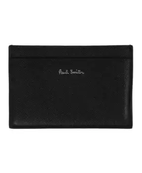 Стильный кожаный кошелек с мини принтом Paul Smith, черный