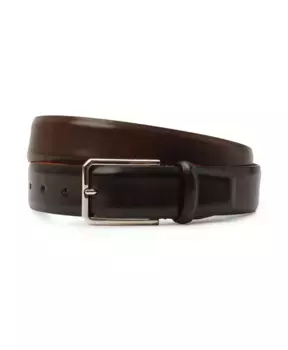 Стильный кожаный ремень. Santoni, коричневый