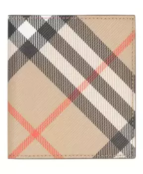 Стильный мужской кошелек в клетку. Burberry, бежевый