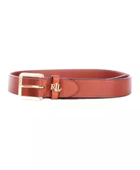 Стильный ремень с пряжкой спереди и логотипом Ralph Lauren, коричневый