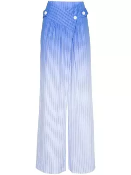Stine Goya Asta striped wide trousers, синий