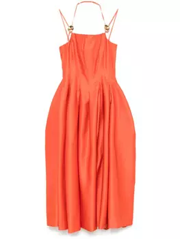 Stine Goya платье миди с ремешками, оранжевый