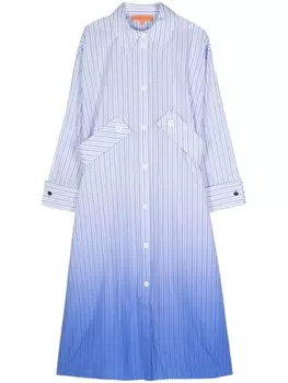 Stine Goya платье-рубашка Sgrionna с эффектом градиента, синий