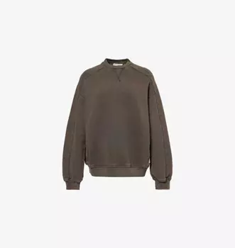 Стираная классическая толстовка из хлопчатобумажного трикотажа The Couture Club, коричневый