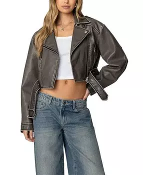 Стираная куртка Edikted, серый