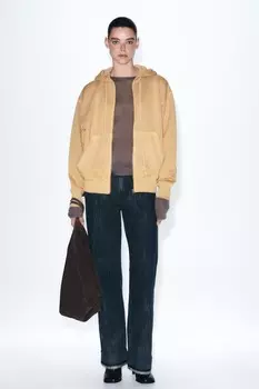Стиранная куртка на молнии ZARA, ириска