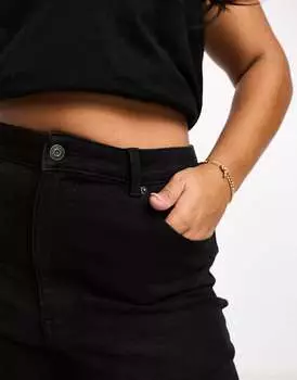 Стираные черные джинсы скинни премиум-класса ASOS DESIGN Curve