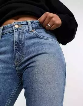 Стираные синие джинсы Lee Rider со средней посадкой