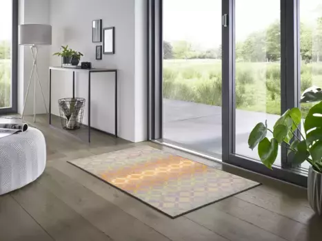 Стирка+сушка ковра Kleen-Tex "Diamond Melody", прямоугольный Wash+dry by Kleen-Tex 75х120 см, цвет bunt