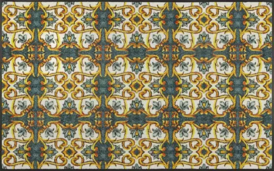 Стирка+сушка ковра Kleen-Tex "Пиастрелль", прямоугольный Wash+dry by Kleen-Tex 75х120 см, цвет bunt