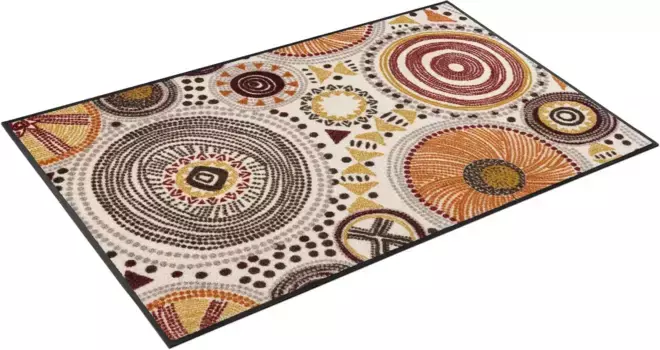Стирка+сушка ковра Kleen-Tex "Стиль Бохо", прямоугольной формы, подходит для использования внутри и снаружи помещения, моющийся, гостиная Wash+dry by Kleen-Tex 75х120 см, цвет bunt