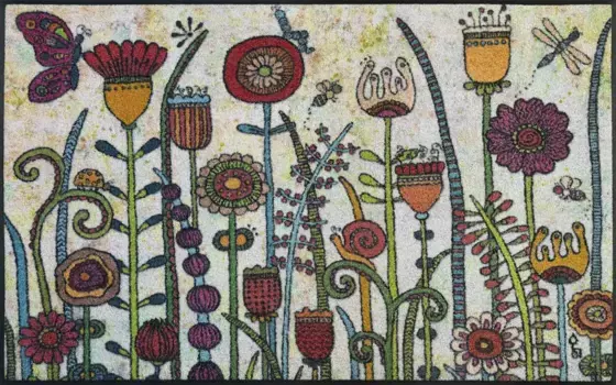 Стирка+сушка ковра Kleen-Tex "Воскресенье", прямоугольный Wash+dry by Kleen-Tex 75х120 см, цвет bunt